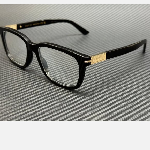 Gucci Men's Gold Stacked 54mm Eyeglasses - Picture 1 of 5